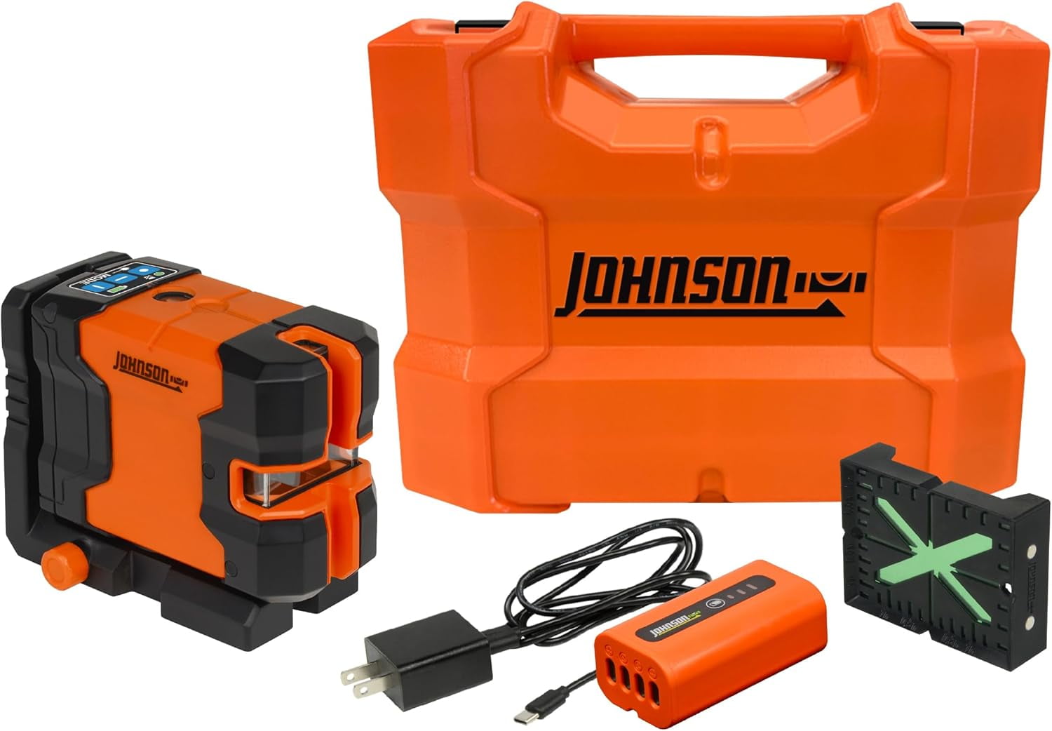 Johnson Level 50-ft Green Self-Leveling Cross-line Laser Level Kit 40-6609 At - View #9