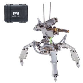 MINI-1 3D DIY Metal Robot Model Kit, Minimalist Sci-Fi Mechanical Unit, Compact Desk Display Collectible