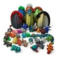 thumbnail image 1 of MINI Animal Packs - 3D Printed Articulating Figurines - Unique and Fun Designs Includes Mystery Egg - Stress Relief (10Pack), 1 of 8
