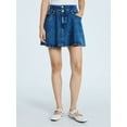 thumbnail image 1 of Scoop Women's Denim Mini Skirt with Double Waistband, Sizes 0-18, 1 of 5