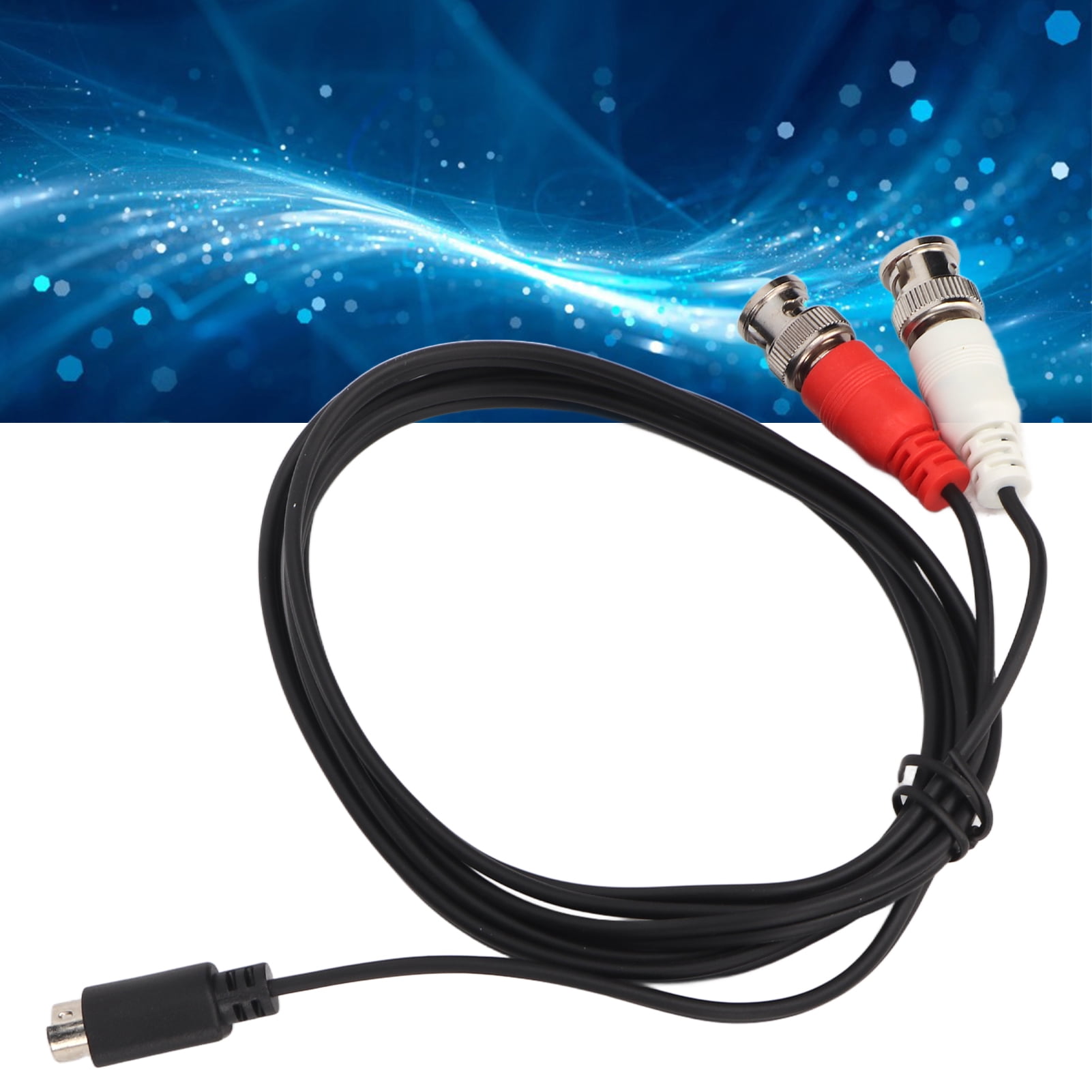 MINI DIN 4 PIN Male To 2 BNC Male Y Splitter Cable, Professional Easy To Use Pure Copper Core