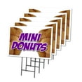 thumbnail image 1 of MINI DONUTS 5 Pack Of 12" x 16" Yard Sign & Stake | Advertise Your Business | Stake Included Image On Front Only | Made in The USA, 1 of 3