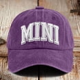 thumbnail image 1 of MINI Embroidered Vintage Washed Baseball Cap, Adjustable Cotton Dad Hat for Men Women, Retro Two Tone Casual Headwear for Car Enthusiasts﻿ Purple One Size, 1 of 3