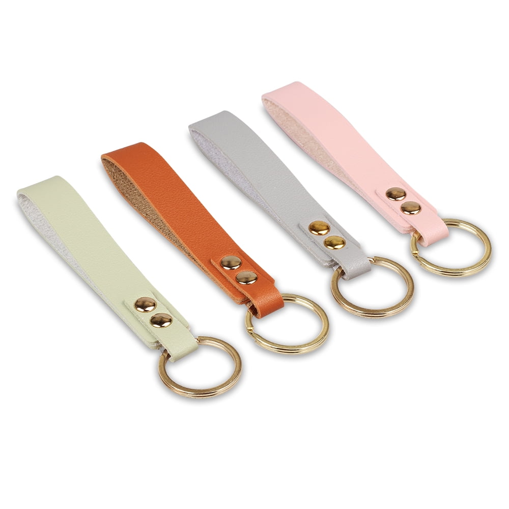 MINI-FACTORY 4pcs Leather Wristlet Strap for Keys Lanyard key chain ...