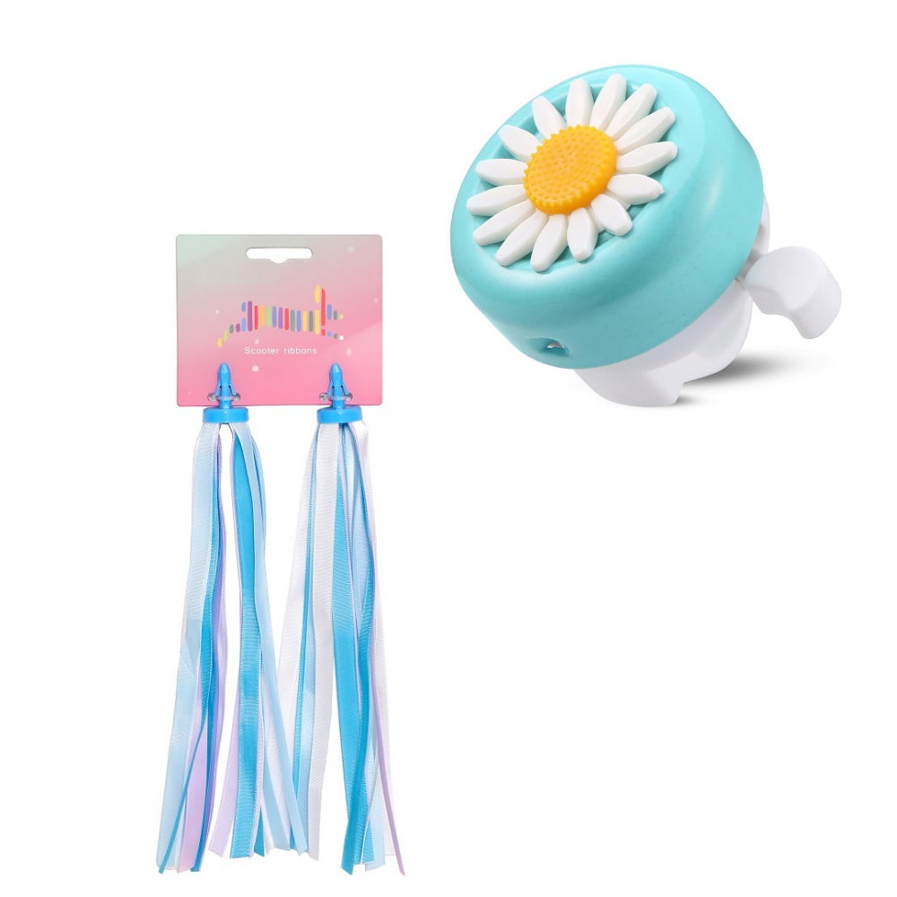MINI-FACTORY Kid Girls Bike Bell & Tassels, Cute Flower