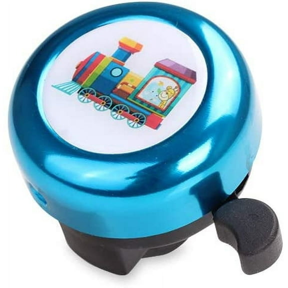 MINI-FACTORY Bike Bell for Kid Boys, Cute Blue Engine Train Children's Bike Accessory Safe Cycling Ring Horn for Bicycle Front Handlebar