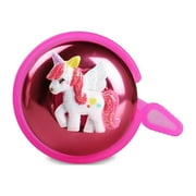 MINI-FACTORY Bike Bell for Kid Girls, Bicycle Handlebar Cute Pink Unicorn Pattern Childrens Bike Safe Cycling Ring Horn - 3D Unicorn