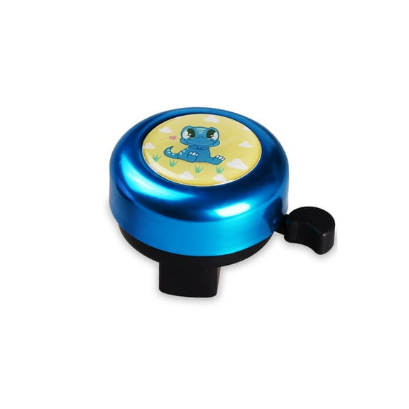 MINI-FACTORY Bike Bell for Kids, Bicycle Handlebar Cute Blue Dinosaur Pattern Children's Bike Safe Cycling Ring Horn for Boy - Blue Dino