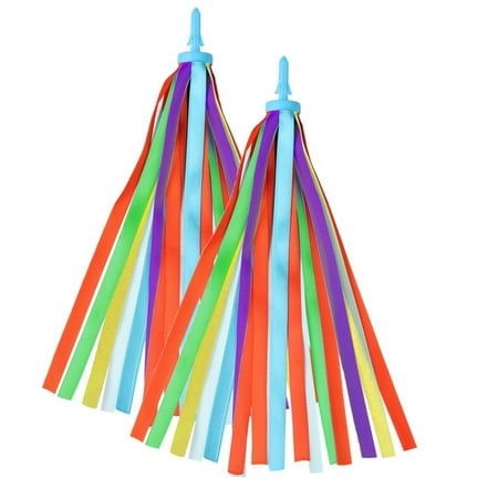 MINI-FACTORY Kids Bike Rainbow Streamers - Bicycle Scooter Front Handlebar Tassel Ribbon Decoration for Girls