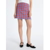 Free Assembly Women's Fit and Flare Plaid Mini Swe