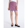 thumbnail image 1 of Free Assembly Women's Fit and Flare Plaid Mini Sweater Skirt, Sizes, XS-XXL, 1 of 5
