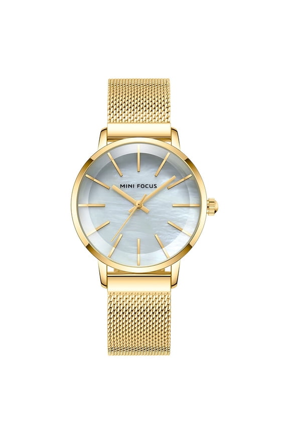MINI FOCUS Brand Luxury Fashion Women Watches Waterproof Casual Quartz Ladies Wrist Watch Rose Gold Stainless Steel Mesh Belt