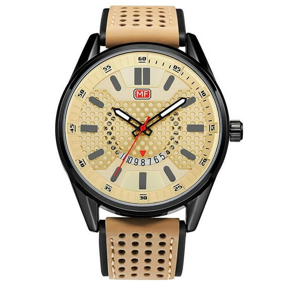 MINI FOCUS Fashion Casual Men Watches Top Brand Luxury Quartz Wristwatches Calendar Waterproof Leather Strap Relogio Masculino
