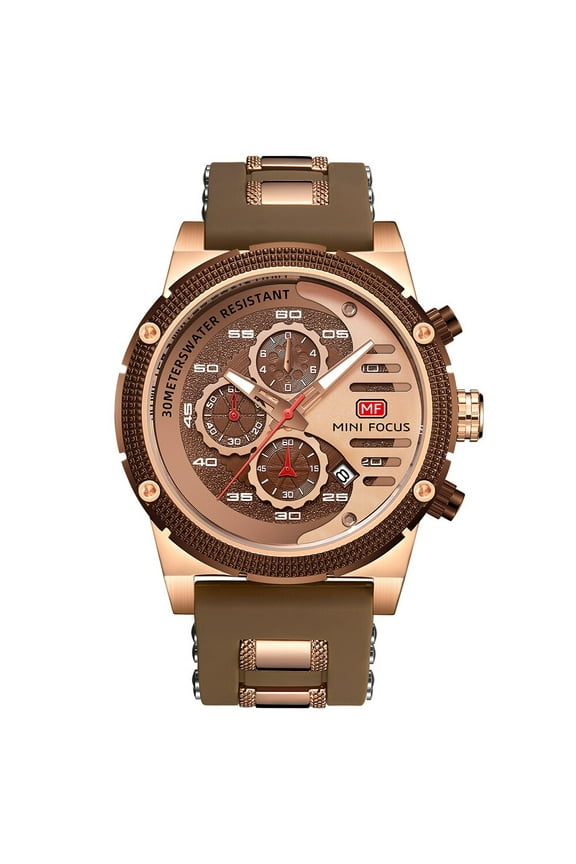 MINI FOCUS Fashion Men's Watches Luxury Brand Quartz Waterproof Sports Wristwatch Relogio Masculino Reloj Hombre Silicone Strap