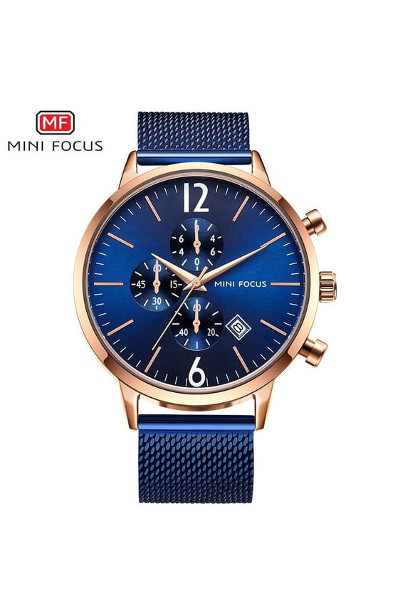 MINI FOCUS Fashion Mens Watches Top Brand Luxury Quartz Waterproof Stainless Steel Relogio Masculino Montre Homme Reloj Hombre