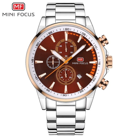 MINI FOCUS Luxury Brand Men Watches Stainless Steel Fashion Sport Wristwatches Quartz Waterproof Relogio Masculino Reloj Hombre