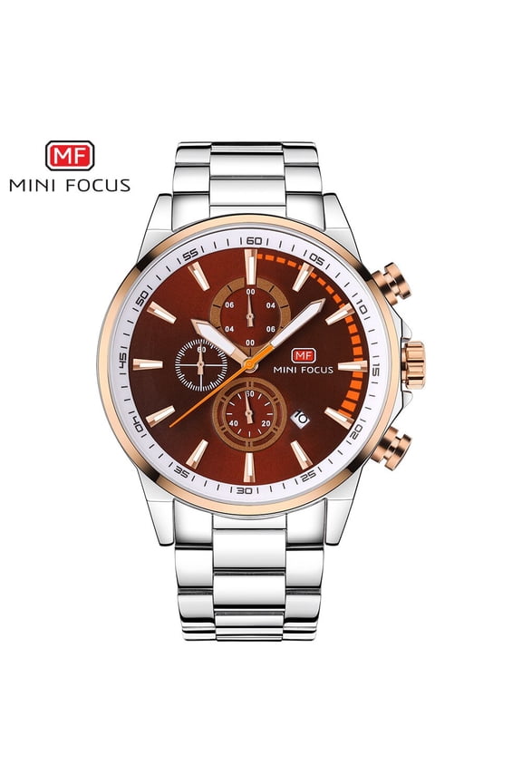MINI FOCUS Luxury Brand Men Watches Stainless Steel Fashion Sport Wristwatches Quartz Waterproof Relogio Masculino Reloj Hombre