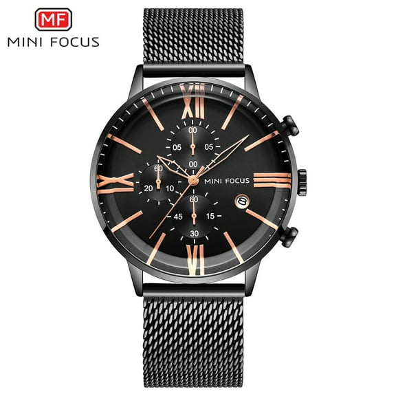 MINI FOCUS Luxury Brand Men Watches Stainless Steel Wristwatches Quartz Waterproof Reloj Hombre Montre Homme Relogio Masculino