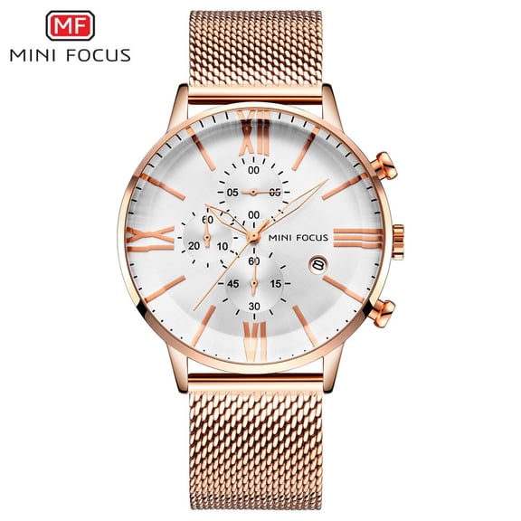 MINI FOCUS Luxury Brand Men Watches Stainless Steel Wristwatches Quartz Waterproof Reloj Hombre Montre Homme Relogio Masculino