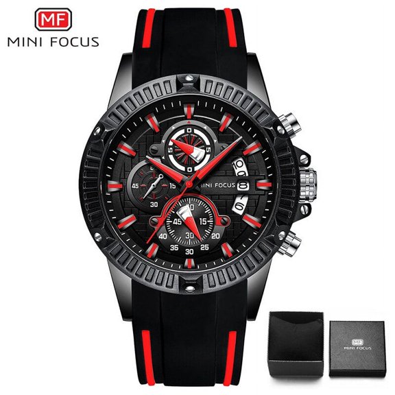 MINI FOCUS Mens Watches Top Brand Luxury Fashion Sport Watch Men Waterproof Quartz Relogio Masculino Silicone Strap Reloj Hombre