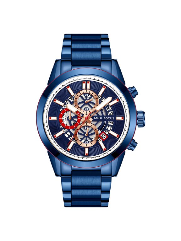 MINI FOCUS Mens Watches Top Brand Luxury Watch Men Waterproof Stainless Steel Quartz Fashion Sports Male Clock Relogio Masculino