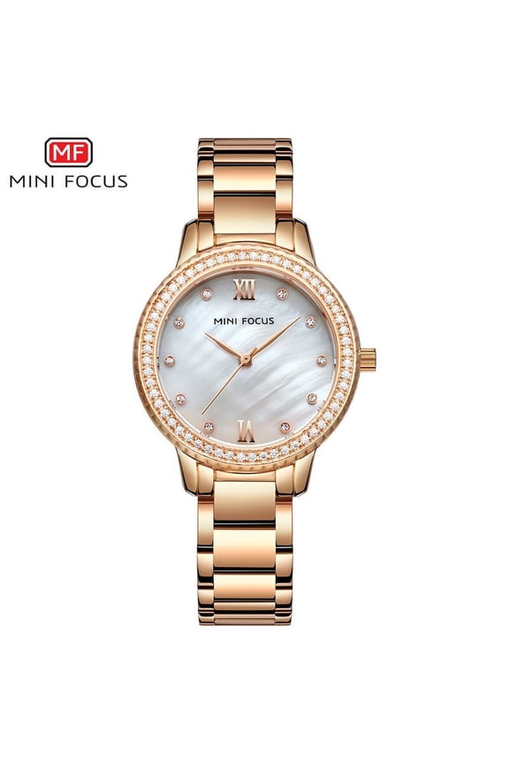 MINI FOCUS Top Brand Luxury Ladies Watch For Women Fashion Reloj Mujer Montre Femme Relogio Feminino Blue Stainless Steel Strap