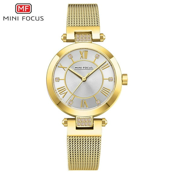 MINI FOCUS Top Luxury Brand Fashion Ladies Watch For Women Reloj Mujer Montre Femme Relogio Feminino Quartz Wristwatch Mesh Belt