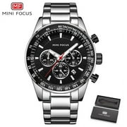 MINIFOCUS MINI FOCUS Watch Men Waterproof Stainless Steel Luxury Brand Fashion Quartz Sport Clock Men's Wristwatches Calendar Reloj Hombre