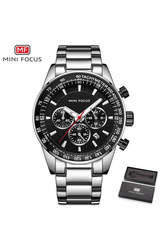 MINI FOCUS Watch Men Waterproof Stainless Steel Luxury Brand Fashion Quartz Sport Clock Men's Wristwatches Calendar Reloj Hombre