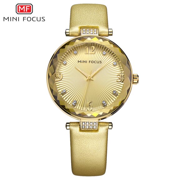 MINI FOCUS Women Watches Waterproof Brand Luxury Fashion Casual Ladies Quartz Watch Rose Gold Stainless Steel And Leather Strap