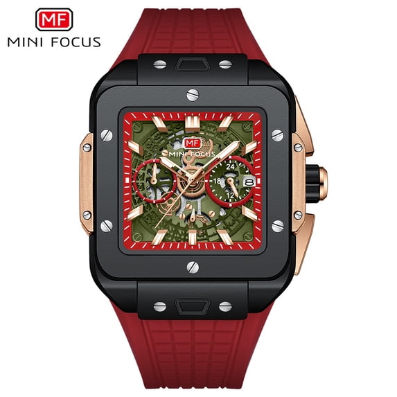 Mini Focus Men Watch Hollowed out Dial Men's Luxury Wristwatch Waterproof and Luminous