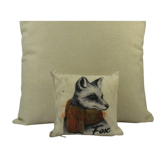 MINI: Fox | Pillow | Fox Decor | Throw Pillow | Wilderness | 8 x 8 | Forest Animal | Animal Lover | Tiny House Decor | Lumbar Pillow