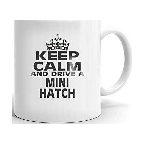 MINI HATCH Keep Calm and DriveCoffee Tea Ceramic Mug Office Work Cup Gift 11 oz