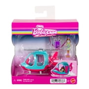 Barbie Mini Barbie Land Doll & Vehicle Set, Toy Helicopter with 1.5-inch Doll & Accessories