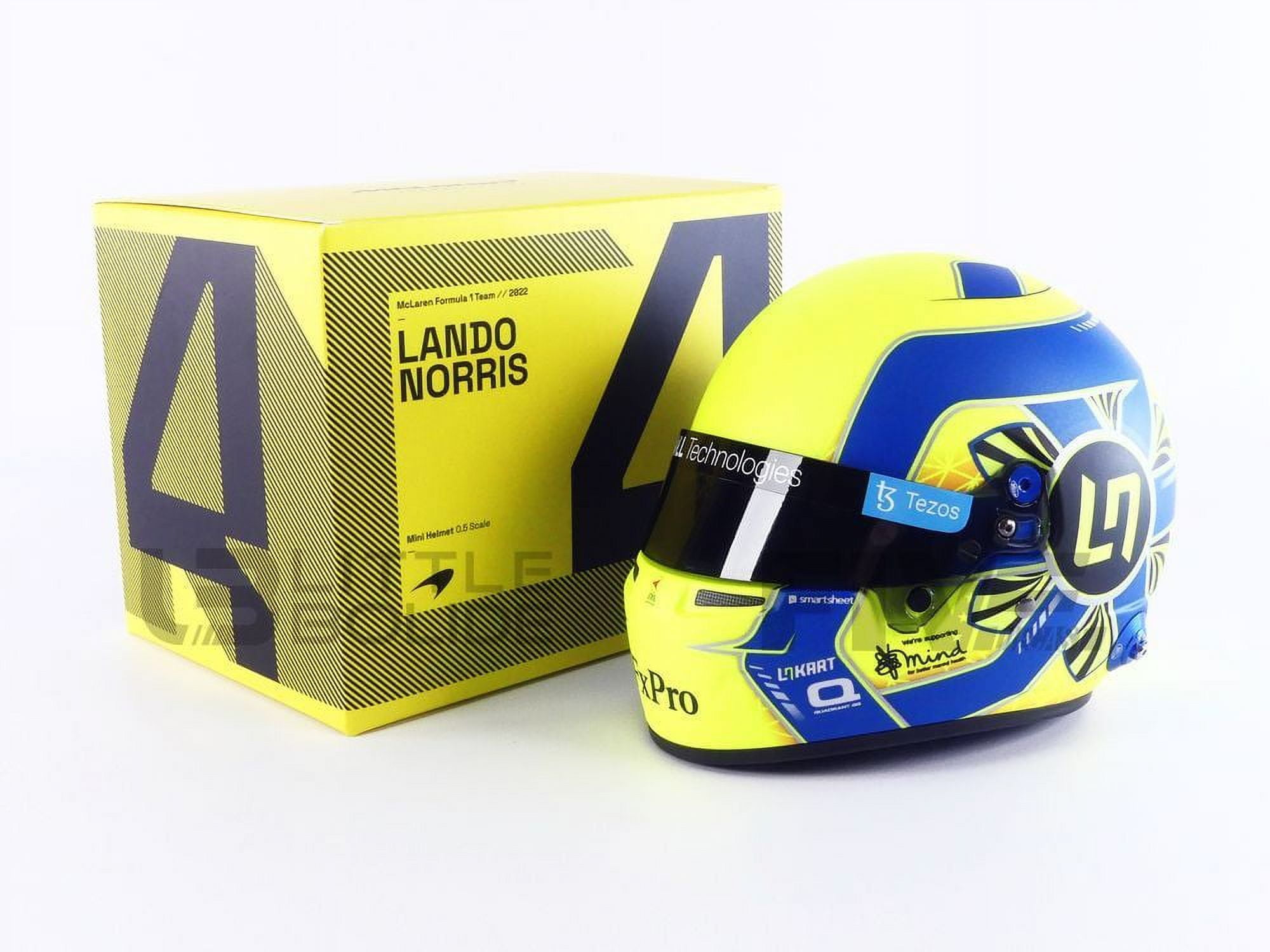 BELL HELMET CASCO HELMET F1 LANDO NORRIS TEAM McLAREN N 4 3rd BRITISH GP 2024 VARIOUS