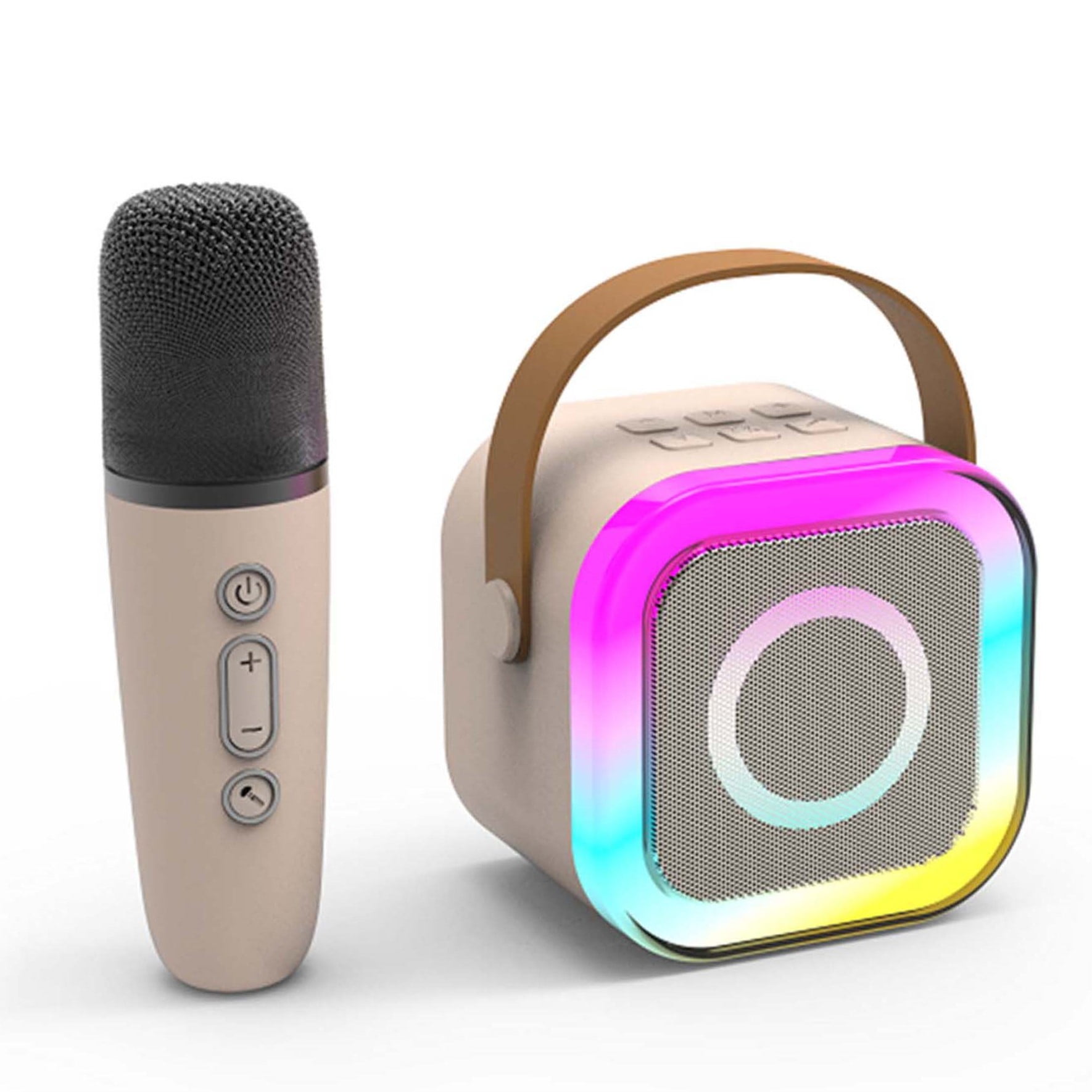 Kids Portable Bluetooth Speaker with LED Light & Microphone