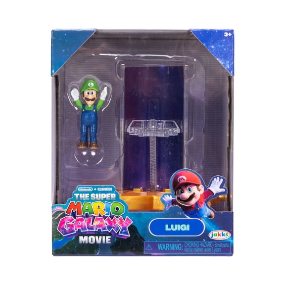 The Super Mario Galaxy Movie 1.5 inch Luigi Action Figure with Star Launcher Accessory