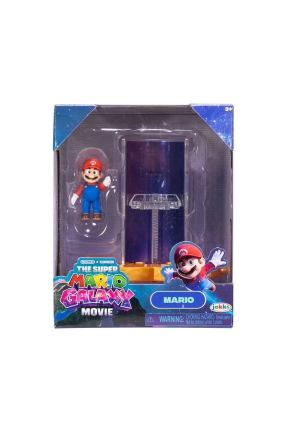 The Super Mario Galaxy Movie 1.5 inch Action Figure with Star Launcher Accessory - Mario
