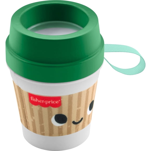 Fisher-Price Mini Me Moments Coffee Cup Teether Baby Rattle Toy for Newborn Sensory Play