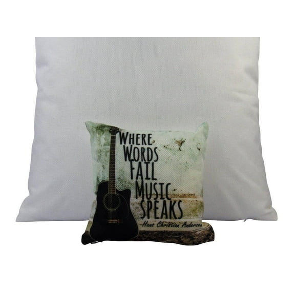 MINI: Music Lover | Where Words Fail Music Speaks | Pillow | Home Decor | Throw Pillow | Gift | Tiny House Decor | Lumbar Pillow