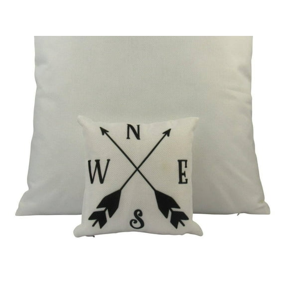 MINI: NESW | Cover and Insert | 8 x 8 | Home Decor | Primitive Decor | Compass | Farmhouse | Rustic | Tiny House Decor | Lumbar Pillow