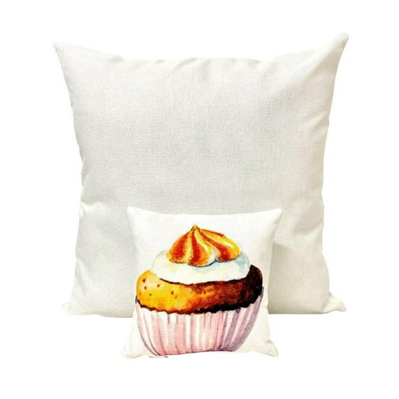 MINI Orange Vanilla Cupcake | Sweet Cupcakes | 8 x 8 | Home Decor | Food Decor | Tiny House Decor | Lumbar Pillow