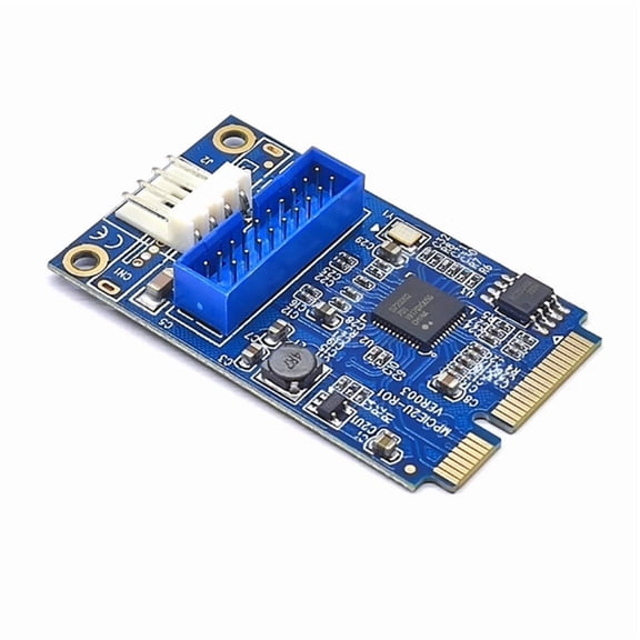 MINI PCI-E to USB3.0 Adapter Card MINI PCIE to 19-Pin Expansion Card 5Gbps for Win 7/8/10/Linux