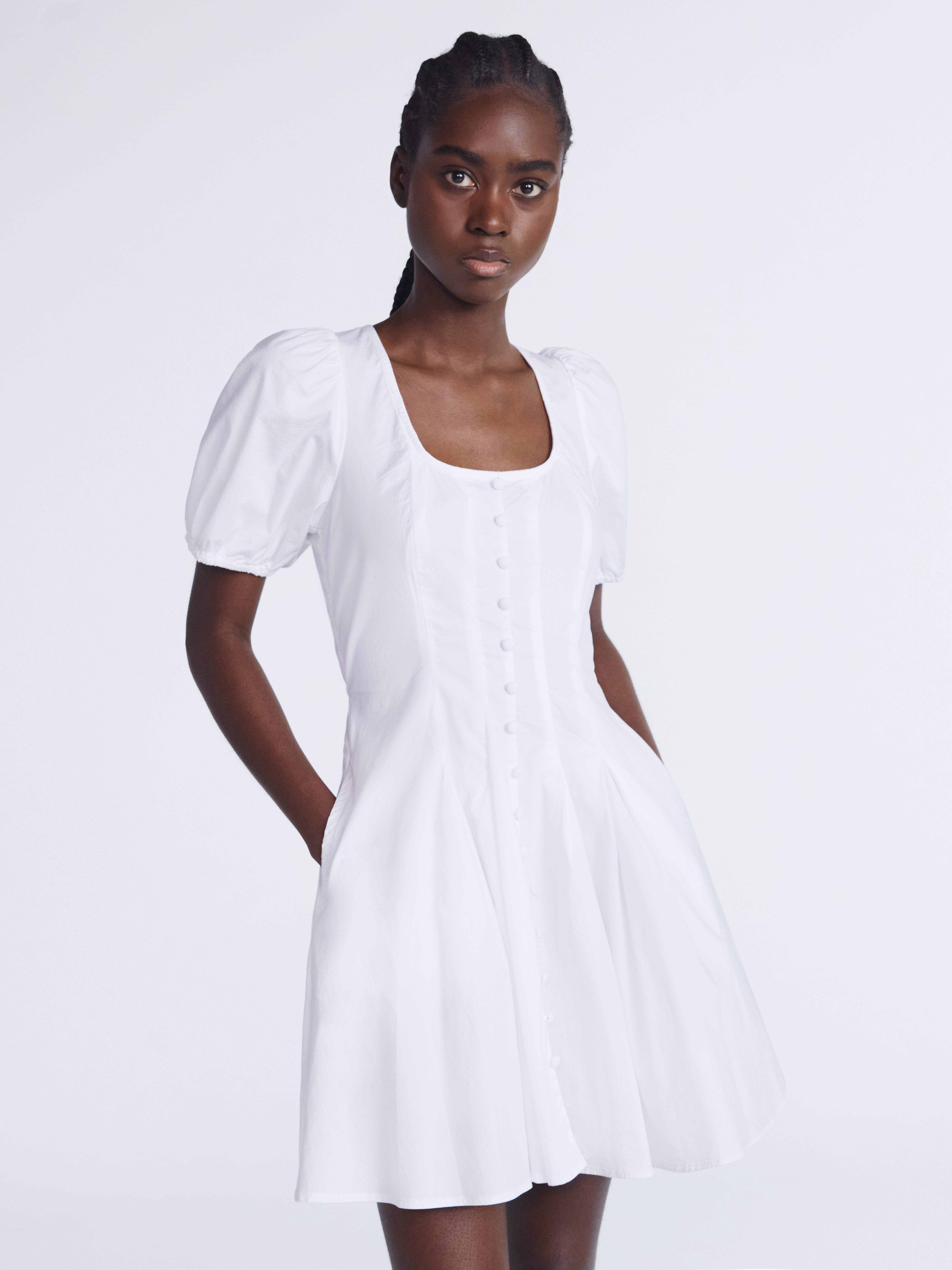 Scoop Women's Pleated Mini Dress with Puff Sleeves, Sizes XS-XXL - Walmart.com Scoop Women's Pleated Mini Dress with Puff Sleeves, Sizes XS-XXL - Walmart.com