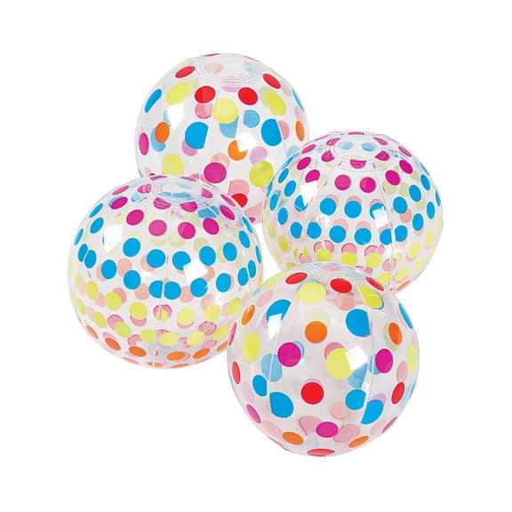 MINI POLKA DOT BEACH BALLS - Toys - 12 Pieces
