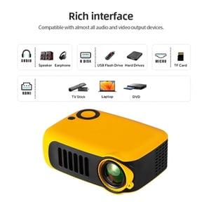 MINI Projector 3D LED Home Cinema Projector, Portable Smart HD Port TV BOX, 1080P 4K US Plug