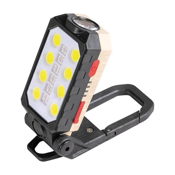 MINI Protable COB Working Light USB Charging LED with Magnet Hook Power Display Emergency Flashlight Outdoor Floodlight