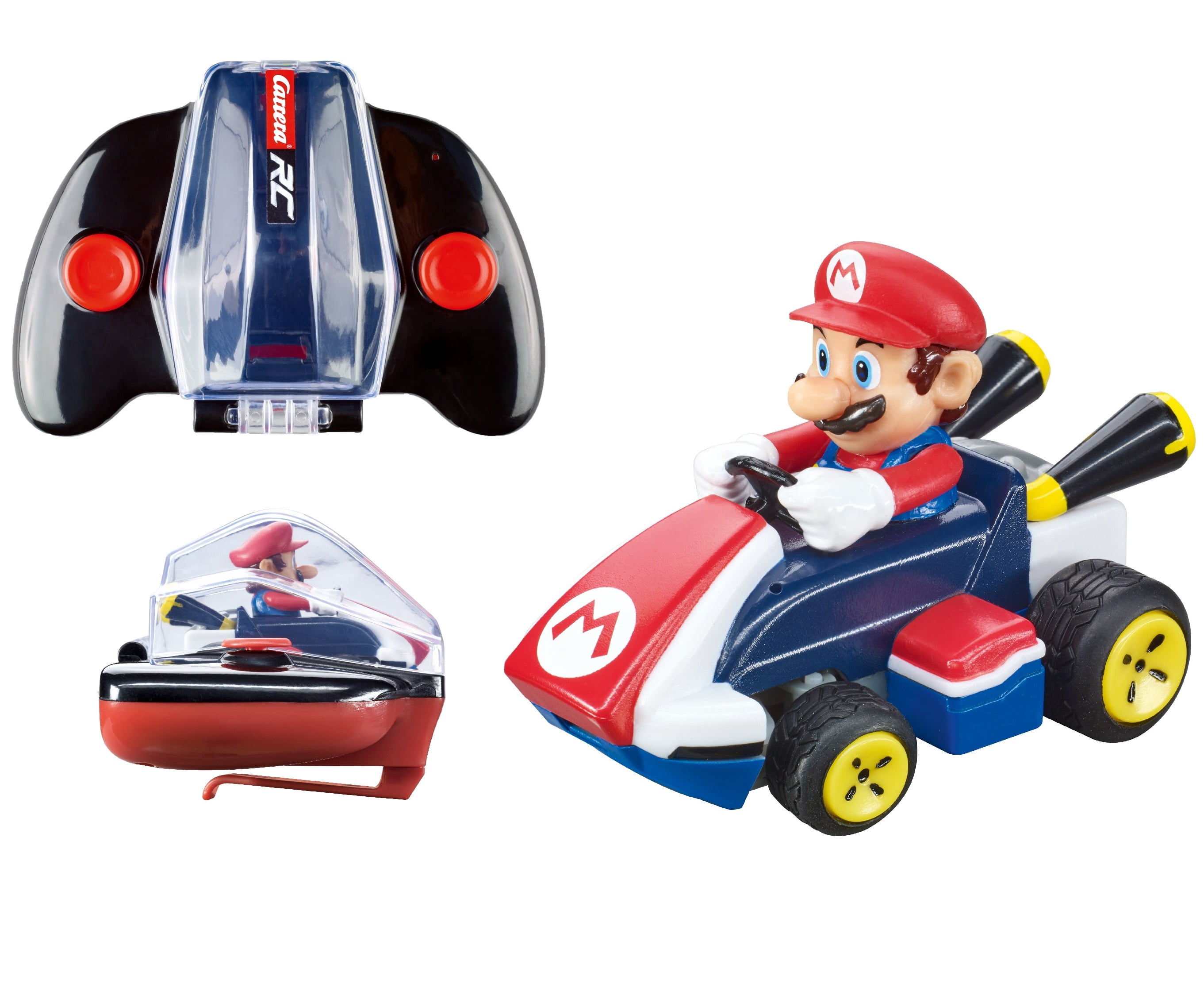 Carrera RC Mario Kart Mini RC - Mario 2.4Ghz Radio Control Rechargeable Battery Car Toy With Carrying Case Controller