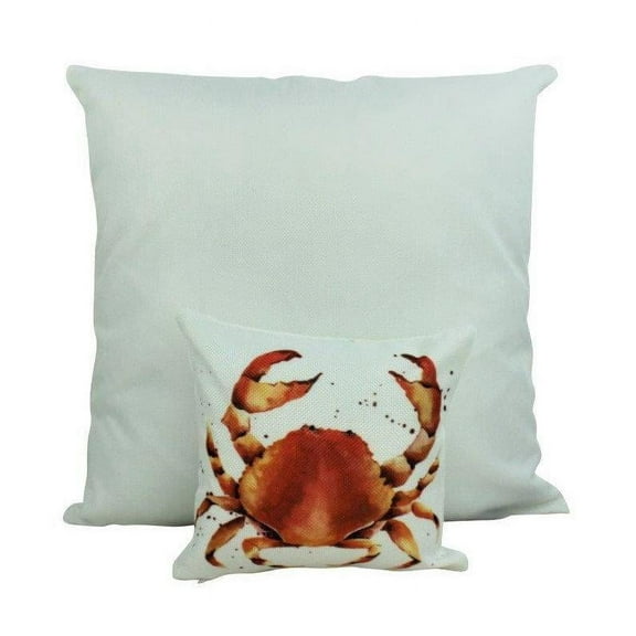 MINI Red Crab | Cover & Insert | 8 x 8 | Throw Pillow | Home Decor | Modern Coastal Decor | Nautical Pillow | Lumbar Pillow