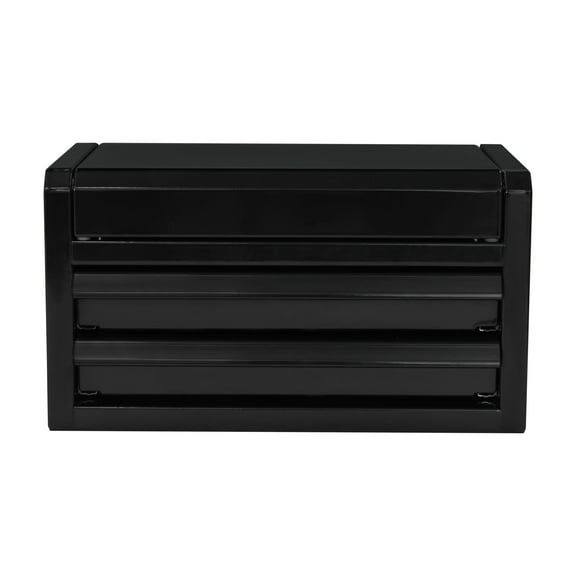 Hyper Tough Mini 10-Inch 2-Drawer Steel Toolbox – Black